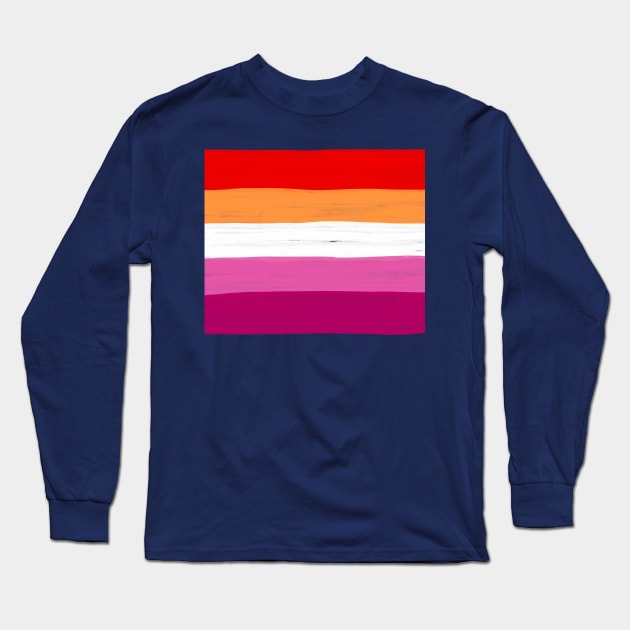 Lesbian flag Long Sleeve T-Shirt by AlexTal